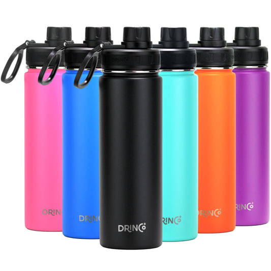 💧 Clicia's Joy Premium 22oz Stainless Steel Sport Bottle - Black