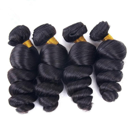 Glow-Up BeuMAX 10A Grade 3/4 Loose Wave Bundles Peruvian Human Hair Extensions