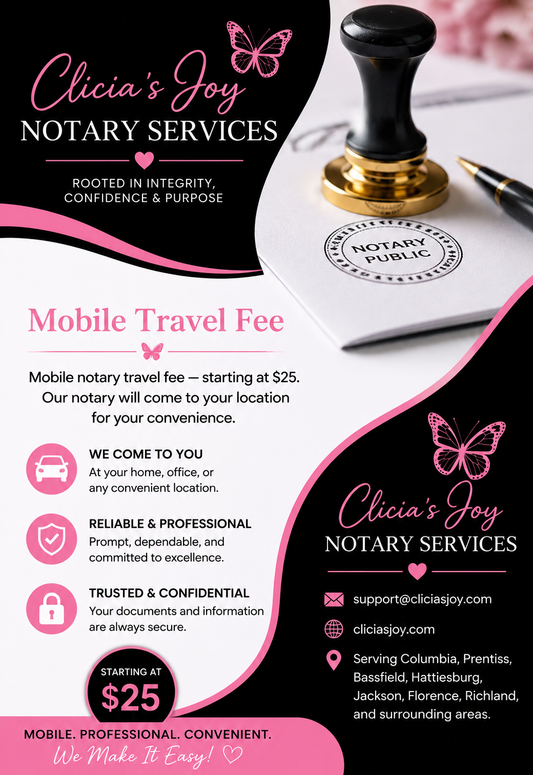 Mobile Travel Fee
