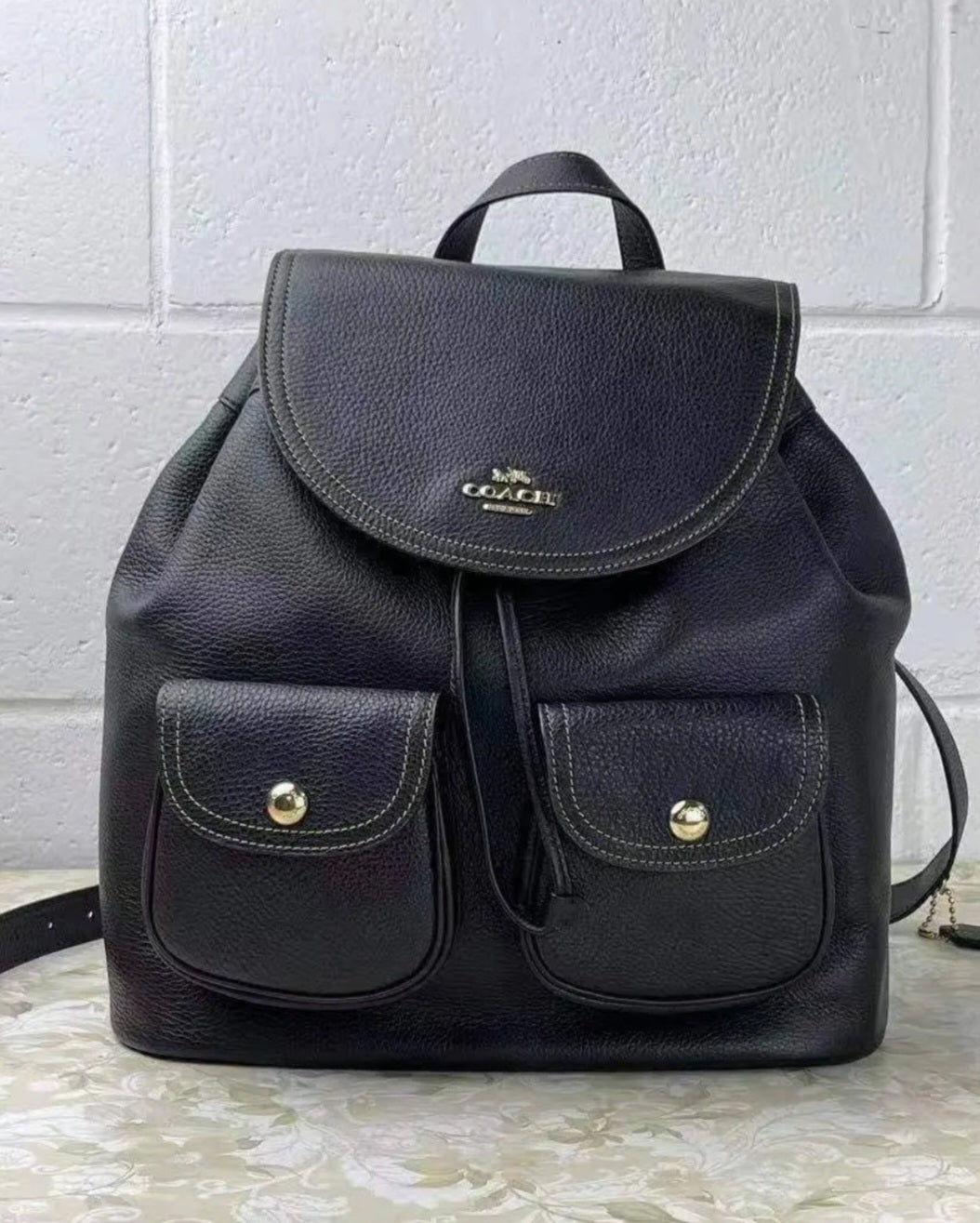 25% Off In Cart Limited Time Only! Used Coach 6145 Pennie Backpack in Black