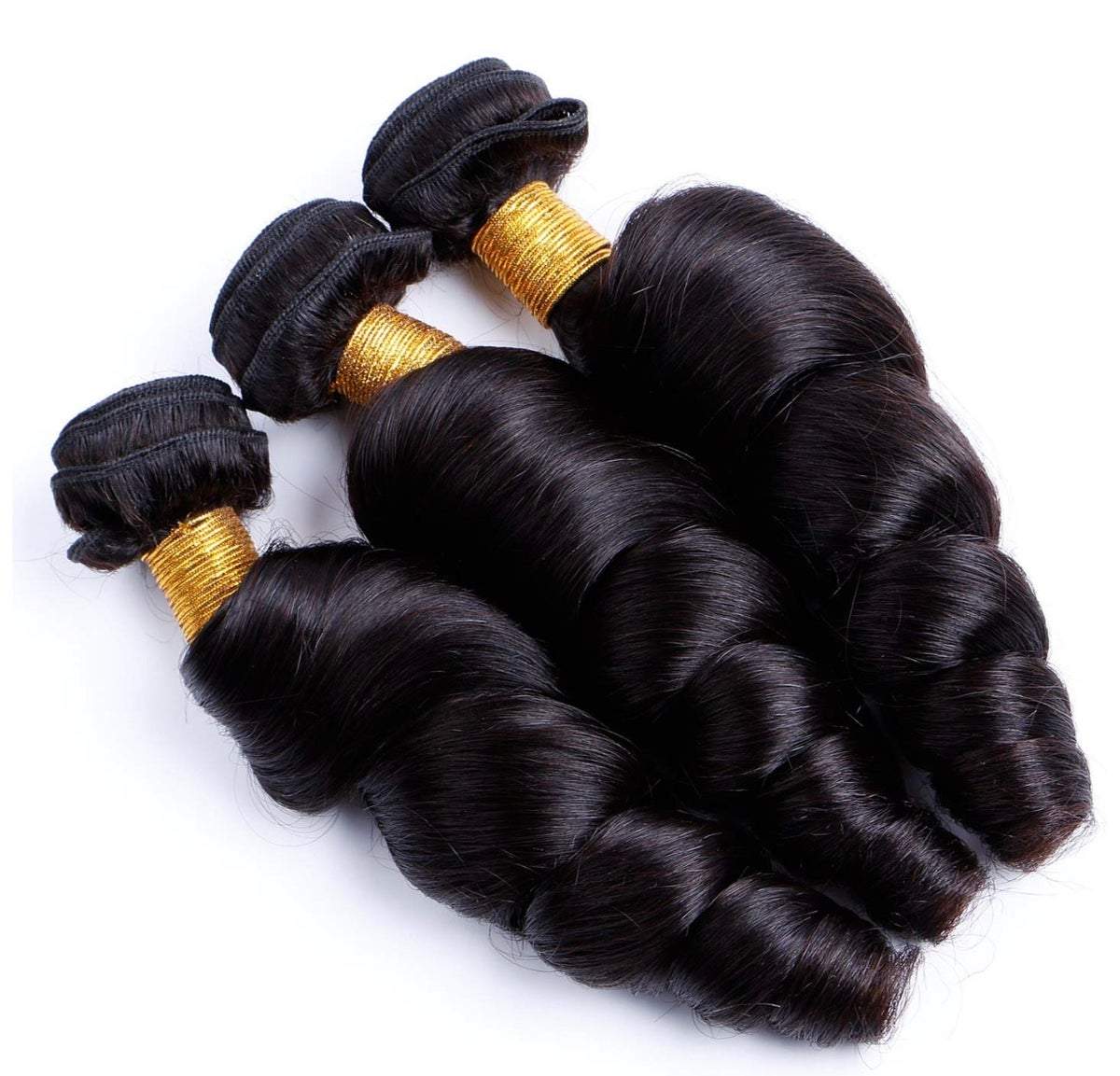 Glow-Up BeuMAX 10A Grade 3/4 Loose Wave Bundles Peruvian Human Hair Extensions