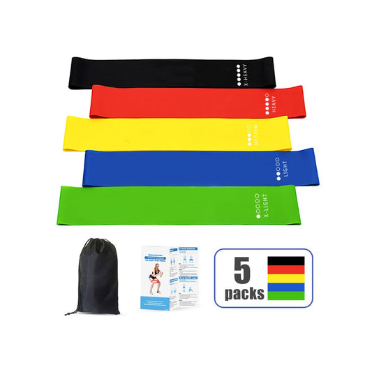 💪 Clicia's Joy Flex & Stretch Resistance Band Set – 5 Piece Fitness Kit