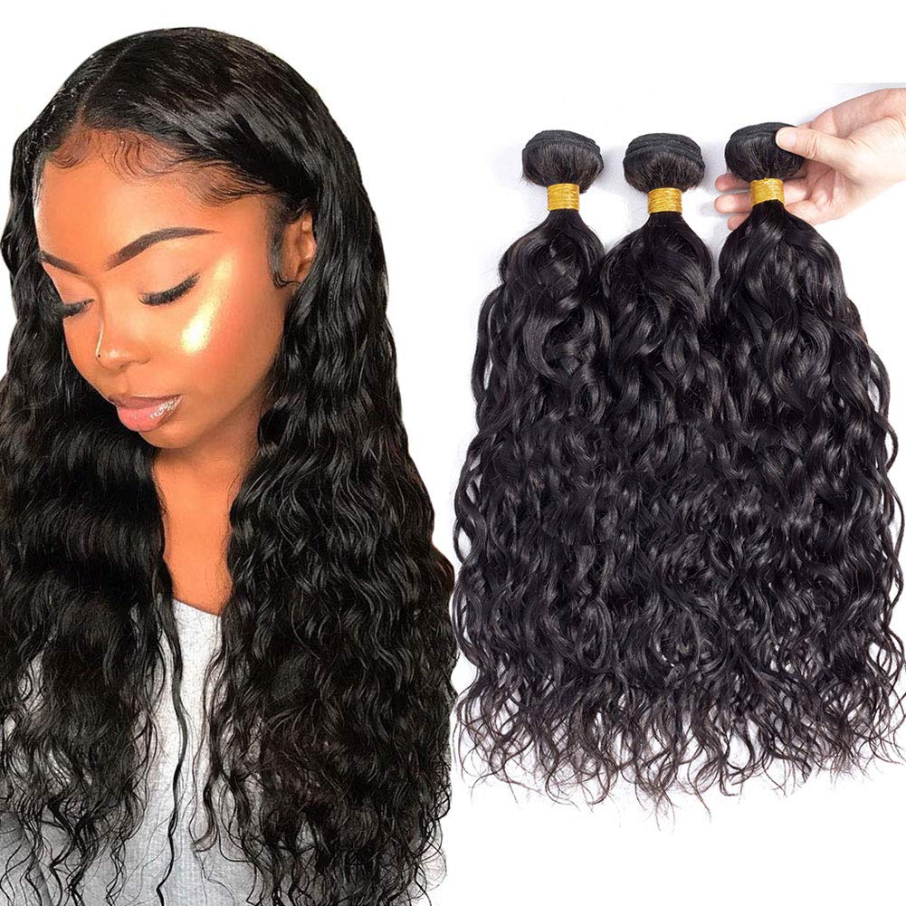 Glow-Up BeuMAX 10A Grade 3/4 Bundles Water Wave Peruvian Human Hair Extensions