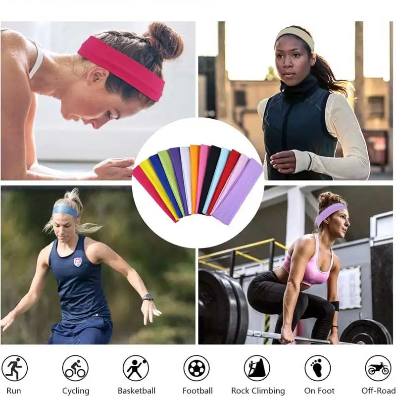 🌟 Clicia's Joy FlexFit™ Stretch Sports Headband Set (7-Pack)