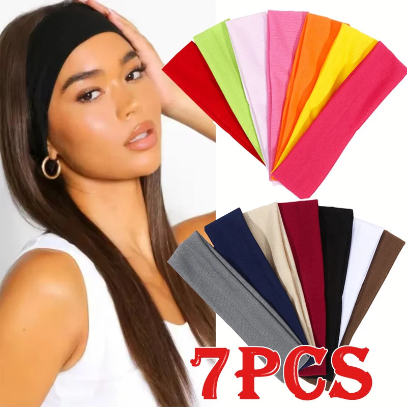 🌟 Clicia's Joy FlexFit™ Stretch Sports Headband Set (7-Pack)