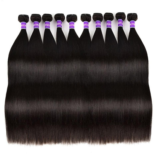 Glow-Up Wholesale 5/6/10/12 Bundles Brazilian Straight Hair 10A Grade Human Ha