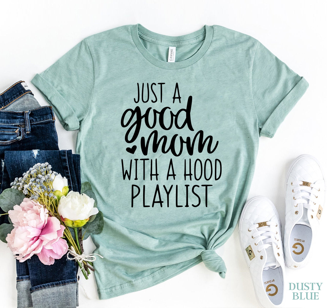 💜 Clicia's Joy Just a Good Mom With a Hood Playlist™ Graphic Tee