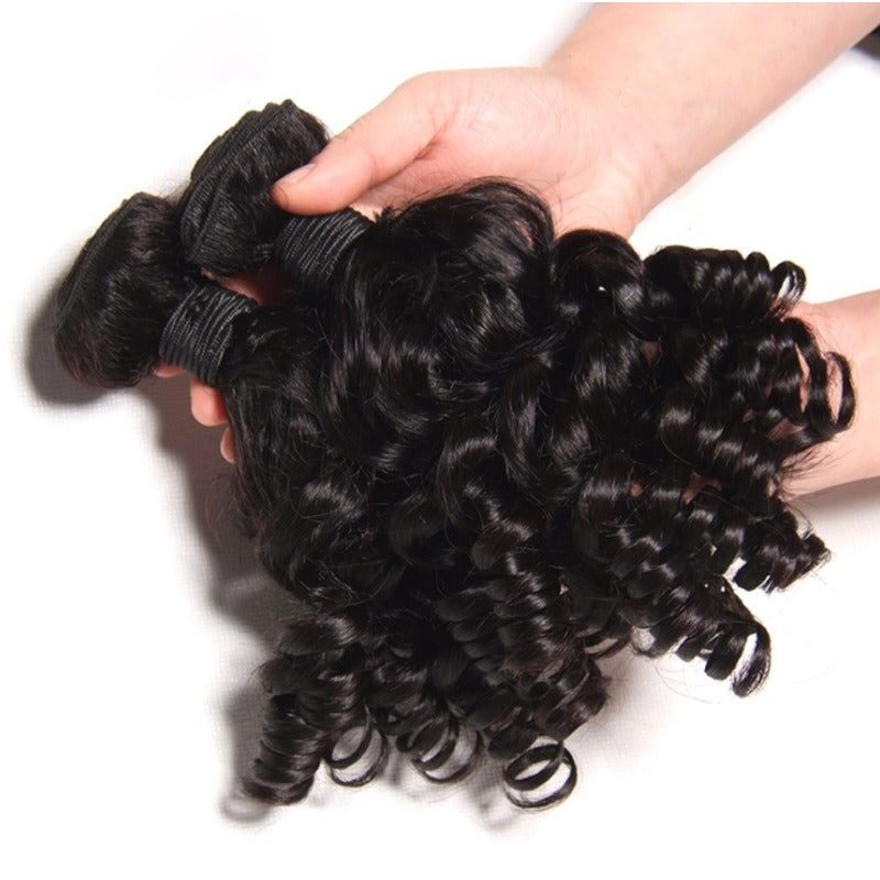 Glow-Up 10A Grade Brazilian 3/4 Funmi Hair Human Hair bundles with 4x4 Closure