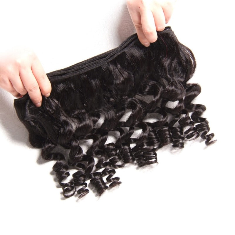Glow-Up 10A Grade Brazilian 3/4 Funmi Hair Human Hair bundles with 4x4 Closure