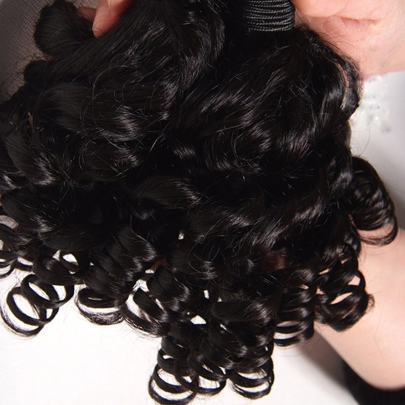 Glow-Up 10A Grade Brazilian 3/4 Funmi Hair Human Hair bundles with 4x4 Closure
