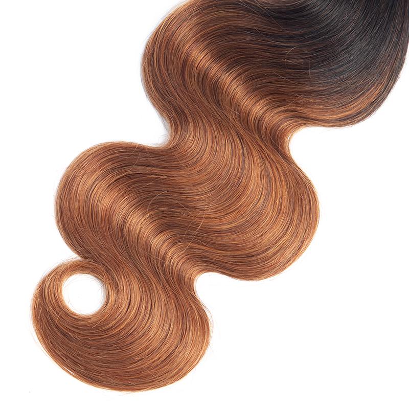 Glow-Up Brazilian body wave Human Hair Bundles T1b 30 Ombre Body Wave Virgin
